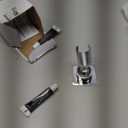 YDmeet Shower Head Holder, Adjustable Handheld Brass Shower Head Bracket, Wall Mount Holder, Drill Free Glue Installation (Polished Chrome)