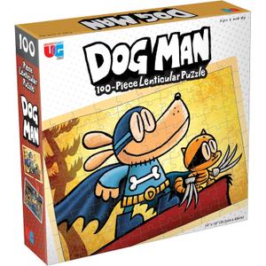 University Games, Dog Man Adventures Lenticular 100 Piece Puzzle