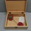 EXISTING Wooden Memory Keepsake Box, Floral Heart Engraved Large Keepsake Boxes with Lids, Memory Box Keepsakes Gift for Anniversary, Wedding, Memory, Birthday, Valentines Day, for Office or Home (9.8"L x 7.8"W x 4.1"H, Khaki)