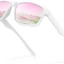 Polarized Sunglasses for Men Women, Lightweight Square Mens Sunglasses UV Protection for Driving Fishing Golf