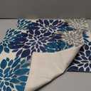 Decorative Throw Pillow Covers Set of 2 Blue Pillow Covers 18x18 Inch Couch Pillow Covers for Sofa Living Room Outdoor Throw Pillow Cover Linen Square Floral Flower Farmhouse Pillowcase