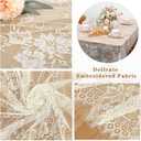 LuoluoHouse Rustic Ivory Wedding Tablecloths Lace Chic Rectangular Tablecloths for Wedding Reception Farmhouse Table Decorations 60x120 inch