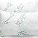 Elif King Size Pillows for Sleeping Set of 2  Cooling Shredded Memory Foam Pillows with Removable Cover for Back, Stomach & Side Sleepers, Rayon Derived from Bamboo, King (2 Pack)