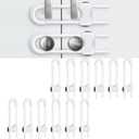 Baby Proofing Cabinets,Cabinet Locks for Babies,12 Pack U-Shaped Child Locks for Cabinets, Child Proof Cabinet Latches,Child Safety Cabinet Locks with Adjustable by SPISPI (White)