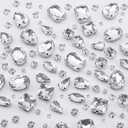 275pcs Sew on Rhinestones Clear Glass Sew on Crystals Gems Diamond Stone Stainless Steel Flatback Prong Setting Crafts Claw Rhinestones for Bedazzling Jewelry Clothes Shoes Costume