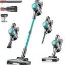 Dzaki Cordless Vacuum Cleaner, Stick Vacuum with Smart LED Display, 50KPA 55Mins Vacuum Cleaners for Home, Powerful Suction, Anti-Tangled Lightweight Rechargeable Vac for Pet Hair, Carpet