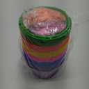 Evoio Easter Baskets in Bulk for Kids 24 PCS Plastic Easter Basket Bucket for Eggs Hunts Game, Classroom Eggs Collecting Baskets with 6 Color Raffia Paper Grass Filler Basket for Kids Egg Hunts Party