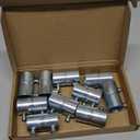 Gisafai 10 Pc 3/4 EMT Coupling Conduit Fittings Screw Coupling for 3/4 Inch Electrical Fittings Galvanized Steel EMT Conduit Screw Connector