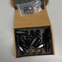 Lug Nuts M12x1.25 Open End Wheel Nuts,Taper Acorn Seat, Forged Locknut Racing Nut 20 Set 2 Pieces Total 22 Pieces and 1 Nut Socket Key (Black, M12 x P1.25)