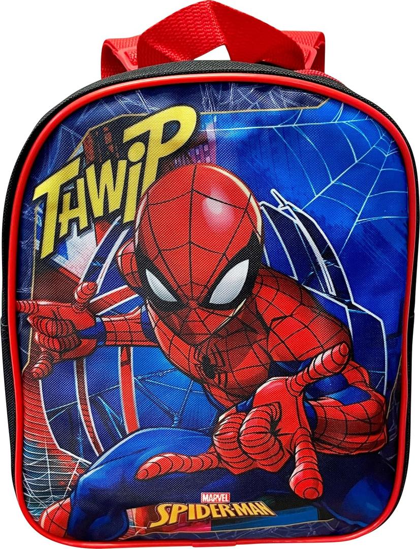 Disney/Marvel Kids Licensed 10" Mini Backpack (Spider-Man Black)