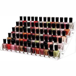 Nail Polish Organizers and Storage for Nail Salon,Clear 72 Bottles of 5 Layers Essential Oil Shelf Gel Fingernail Polish Holder and Tattoo Studio Decor Paint Nail Polish Rack Shelves For Countertops