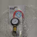 Tire Pressure Gauge with Inflator, 220 PSI Air Pressure Gauge for Tires, 2.5" Pressure Reader, Extended Straight-on Air Chuck Q-049