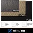 2 x PLEASOR Door Mat for Front Door Entrance, Dirt Trapper Washable Welcome Mat Outdoor Indoor, Non-Slip Waterproof Doormat for Outside/Inside Use, Low Profile Entryway Rug, 20"x32", Black (2'8" x 1'8" (Rectangular))