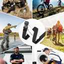 JUKMO Tactical Belt, Military Hiking Rigger 1.5" Nylon Web Work Belt with Heavy Duty Quick Release Buckle (Medium-for Waist 36"-42" (Length 49"), Black)