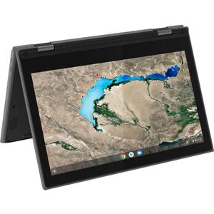 Lenovo Chromebook 300e 2-in-1 Convertible Laptop in Black AMD Processor up to 2.4Ghz 32GB eMMC 4GB DDR4 11.6in IPS Touchscreen BT Dual Webcam HDMI 