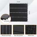 Neoaider 9PCS Plastic Interlocking Decking Tiles 12" x 12", 9 sq. ft Waterproof Outdoor Flooring All-Weather, Patio Floor Decking Tile for Garden Porch Poolside Balcony Backyard, Dark Grey