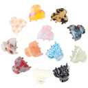 Claw Jaw Hair Clips 12PCS Small for Thin Hair Styling Mini Accessories Classic Clamp for Women Girls (Sequins Stones)