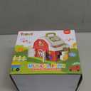 Montessori Toddler Toys for 1 2 3 Year Old Boys Girls, Musical Farm Animals Barn Toy with Sound & Light, Learning Toys for Toddler 1-3, Birthday Gift for Baby Kid 12-18 Months,Shape Sorting Fine Motor