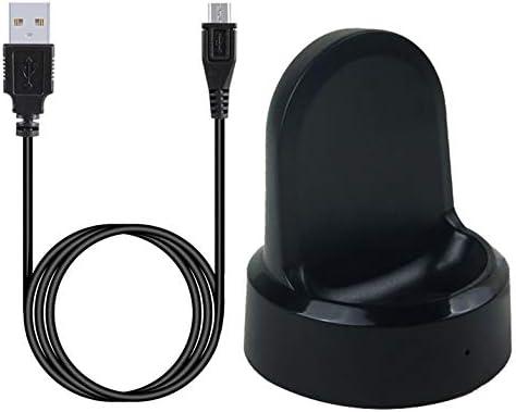Kissmart for Gear S2 Charger, Replacement Charging Dock Cradle for Samsung Gear S2 Classic Smart Watch (Black)