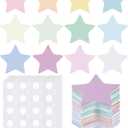 600 Pcs Star Cutouts 2 Inch Assorted Color Paper Bulletin Board Cutouts Star Die Cuts for DIY Home Bulletin Board Decor Theme Party Supplies, Pastel Color
