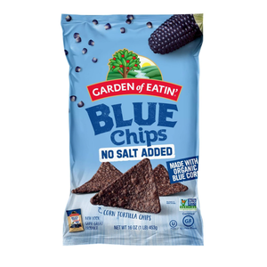 Garden of Eatin' Blue Corn, No Salt Added, Tortilla Chips, 16 Ounce 12 Pack, Best By: 08/09/25