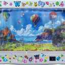 Aquarium Night Light with Rotating Castle Scene - Moving Picture Projection, White Mood Light for Bedroom/Office Decor, Unique Gift Idea