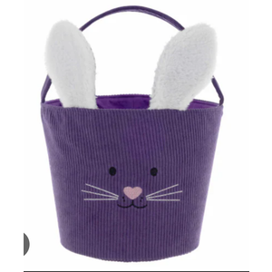 Holiday home easter corduroy basket Violet 3ct