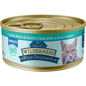 Blue Buffalo Wilderness Chicken & Trout Adult Wet Cat Food, 5.5 oz, 24 ct (EXP 06/08/28)