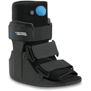 United Ortho Short Air Cam Walker Fracture Boot, Large, Black