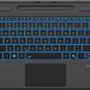 Surface Pro Keyboard for Microsoft Surface Pro 11/10/9/8/X 13", 7 Color Backlits, Detachable Bluetooth Wireless Keyboard with Pen Storage, Ultra-Slim Rechargeable Type Cover with Multi-Touch Trackpad