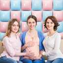 Kelfara Matte Pink and Blue Double Sided Square Foil Balloons Wall, 30Pcs 19 Inch Chrome Foil Balloons Tunnel Arch Kit for Gender Reveal, Baby Shower, Birthday Party Background Decoration