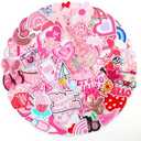 NICEVINYL Pink Iron on Patches Girly Random Embroidery Patches for Backpacks Clothing Hats Jackets Pants Decor - Assorted Cute Sew on Appliques for DIY Accessories