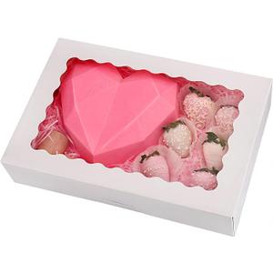 30-Pack Bakery Boxes with Window, 12" x 8" x 2.5", Cookie Boxes, Auto-Popup Treat Boxes for Pies, Muffins, Donuts and Pastries (White)