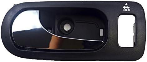 PT Auto Warehouse GM-2312MA-FL - Inside Interior Inner Door Handle, Black (Ebony) Housing with Chrome Lever - Driver Side Front