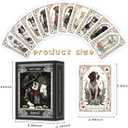 Unique Vintage Cat Dog Portraits Playing Cards, Cute Pet Themed Poker Cards, Featuring Backup Deck,Standard Index(Poker Deck 54 Cards All Different), for Family Game Night