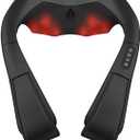 Medcursor Neck Massager - Portable Electric Neck and Back Massager with Heat, Deep Tissue 3D Kneading Pillow for Muscle Pain Relief, Ideal Fathers Day Gift, Not Cordless (Black)