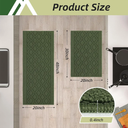 COSY HOMEER 48x20 Inch/30X20 Inch Kitchen Rug Mats Made of 100% Polypropylene 2 Pieces Soft Kitchen Mat Specialized in Anti Slippery and Machine Washable for Home Kitchen,Green