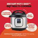 Instant Pot Duo 7-in-1 Electric Pressure Cooker, Slow Cooker, Rice Cooker, Steamer, Saut, Yogurt Maker, Warmer & Sterilizer, Includes App with Over 800 Recipes, Stainless Steel, 8 Quart