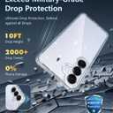 FNTCASE for Samsung Galaxy S25 Case: for Samsung-S24 Bling Sparkle Clear Military Grade Drop Protection Anti Yellowing Glitter Cell Phone Cover - Rugged Shockproof Protective Transparent Cases