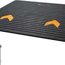 VEVOR 4" Rise Rubber Threshold Ramp, 35.5" Wide Wheelchair Ramp Doorway, Natural Curb Ramp, 33069Lbs Load Capacity, Non-Slip Textured Surface Rubber Curb Ramp for Wheelchair and Scooter (Black)