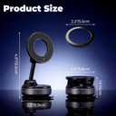 EdenseeLake Car Phone Holder for Magsafe, 360 Adjustable Car Phone Mount, Strong Magnetic Vacuum Suction Cup Phone Holders for Your Car, 17 Pro Max 16 15 14 13 12 Air Plus