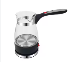 Electric Percolator Coffee Pot, Insulated Coffee Carafe Pitcher with Removable Handle, Easy Pour Spout 500ml