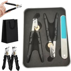 Clipmaster Pro Nail Clippers for Seniors, Long Handle Ergonomic Angled Head Toenail Clippers for Women Men, Stainless Steel with Wide Jaw (1Set)