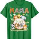 Mommy of The Wild One 1St Birthday Kids Safari Jungle T-Shirt XL
