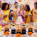 Blosssound 24 Set Candy Party Favors Mini Gumball Machine 3.8 Inch Candy Holder Dispenser Plastic Candies Box for Christmas Birthday Wedding Gift Prizes Party Decor(Halloween)