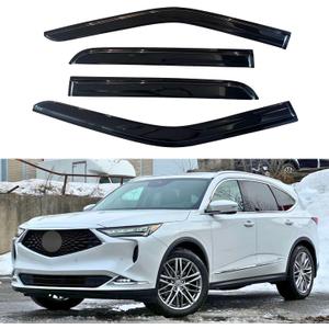 IG Window Visor for Acura MDX 2014-2021, Rain Guard Tape-On Extra Durable Sun Wind Side Vent Window Deflector Mugen Style, 2014 2015 2016 2017 2018 2019 2020 2021
