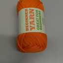 60g Carrot Yarn for Crocheting and Knitting;66m (72yds) Cotton Yarn for Beginners with Easy-to-See Stitches;Worsted-Weight Medium #4;Cotton-Nylon Blend Yarn for Beginners Crochet Kit Making