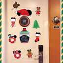 10 Pcs Christmas Door Decorations, Festival Magnetic Decorations for Cabin Door, Reusable Magnets for DCL and Major Cruise Lines