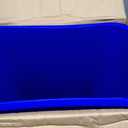 Amazon Basics Rectangular Commercial Office Wastebasket, Easy to Clean, Lightweight, 10 Gallon, Blue, Recycle Logo