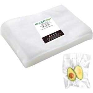 GERYON Vacuum Sealer Bags, 120 count 8"x12" Pre-Cut Food Sealer Bags Fit for Geryon and other Vacuum Sealer Machine